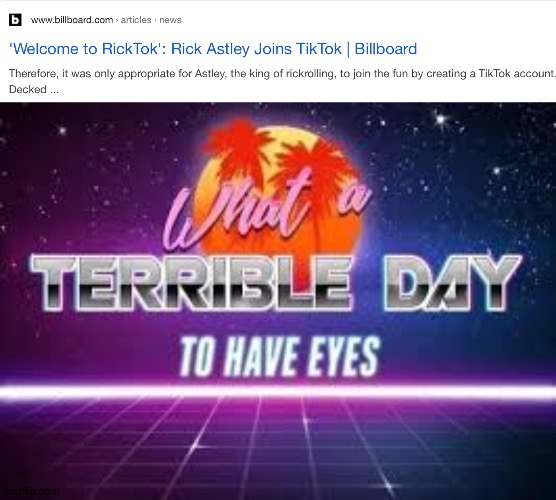 Oh no! I regret reading this. | image tagged in what a terrible day to have eyes | made w/ Imgflip meme maker