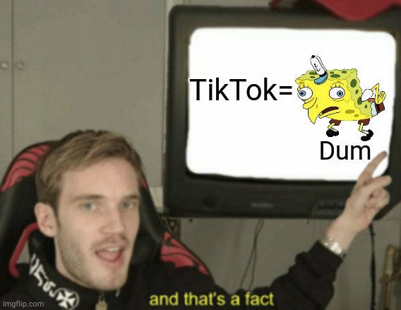 They're always like "conspiracy this" and "conspiracy that" | TikTok=; Dum | image tagged in and that's a fact,tiktok,funny,memes,tiktok is bad kids,why are you reading these tags | made w/ Imgflip meme maker