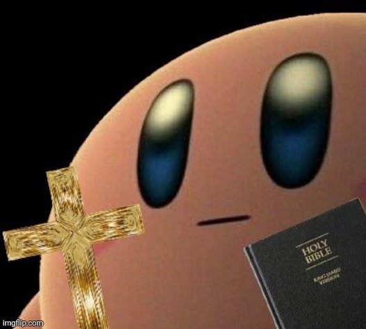 Kirby cross | image tagged in kirby cross | made w/ Imgflip meme maker