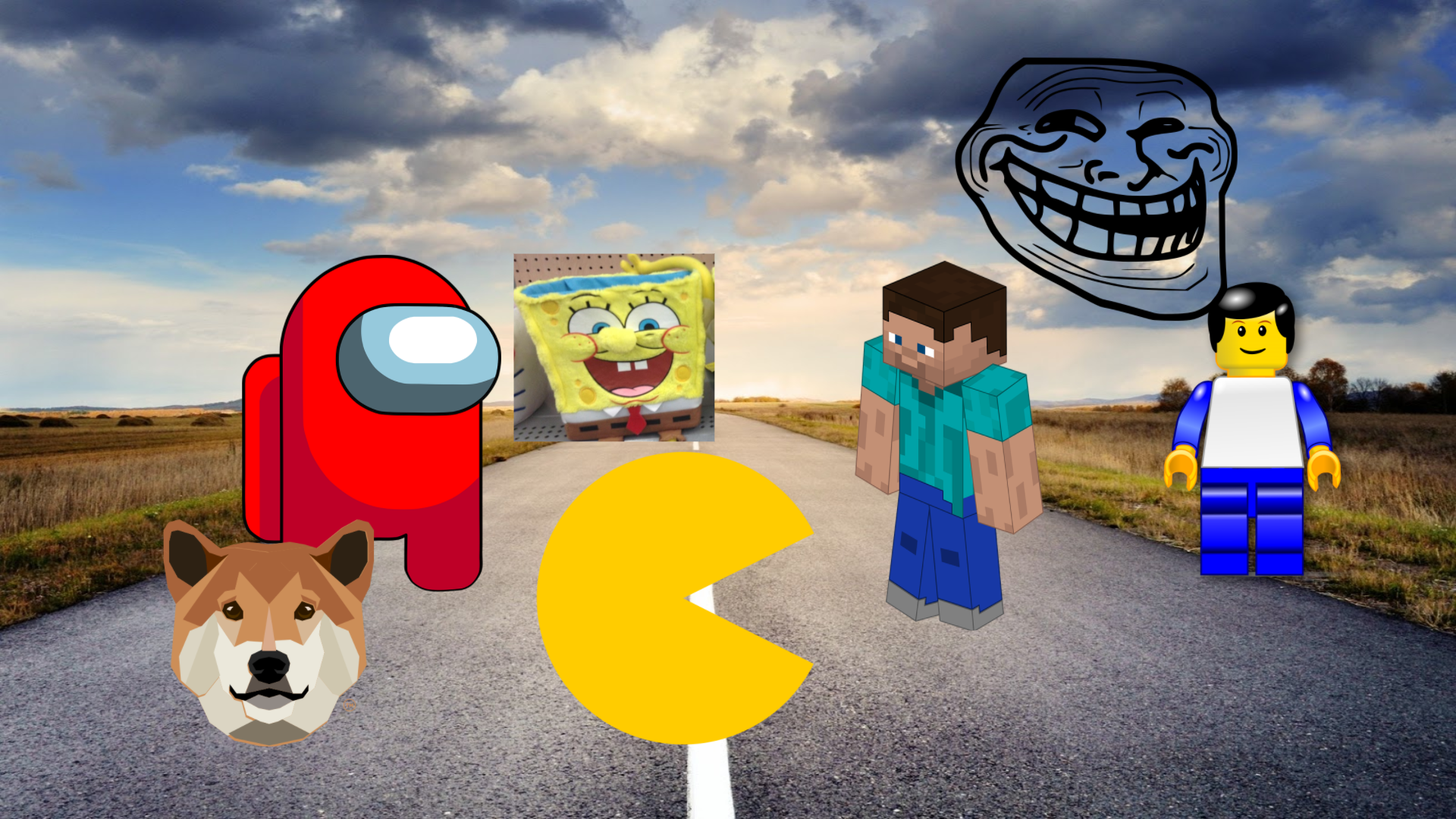 The Gang is on the road Blank Meme Template