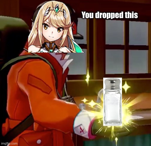 super smash bros online be like | You dropped this | image tagged in peony with light,xenoblade chronicles,super smash bros ultimate,salt,salty,memes | made w/ Imgflip meme maker