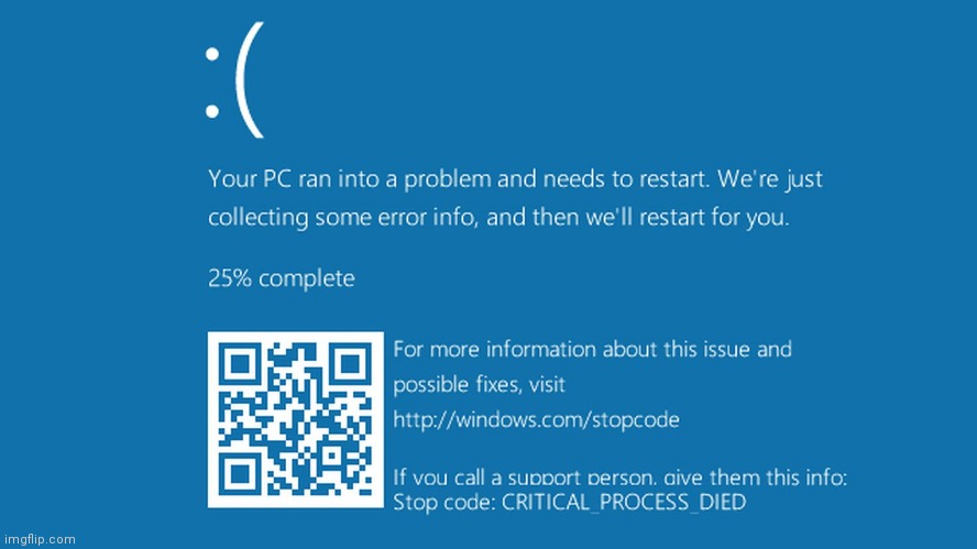 BSOD QR Code! | image tagged in bsod qr code | made w/ Imgflip meme maker