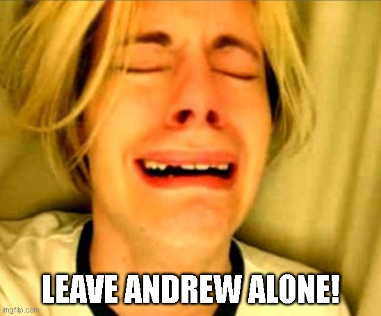 Leave Britney Alone | LEAVE ANDREW ALONE! | image tagged in leave britney alone | made w/ Imgflip meme maker