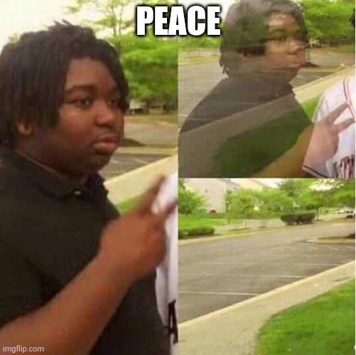 disappearing  | PEACE | image tagged in disappearing | made w/ Imgflip meme maker
