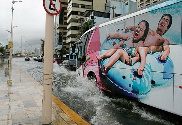 Street water slide fun Blank Meme Template