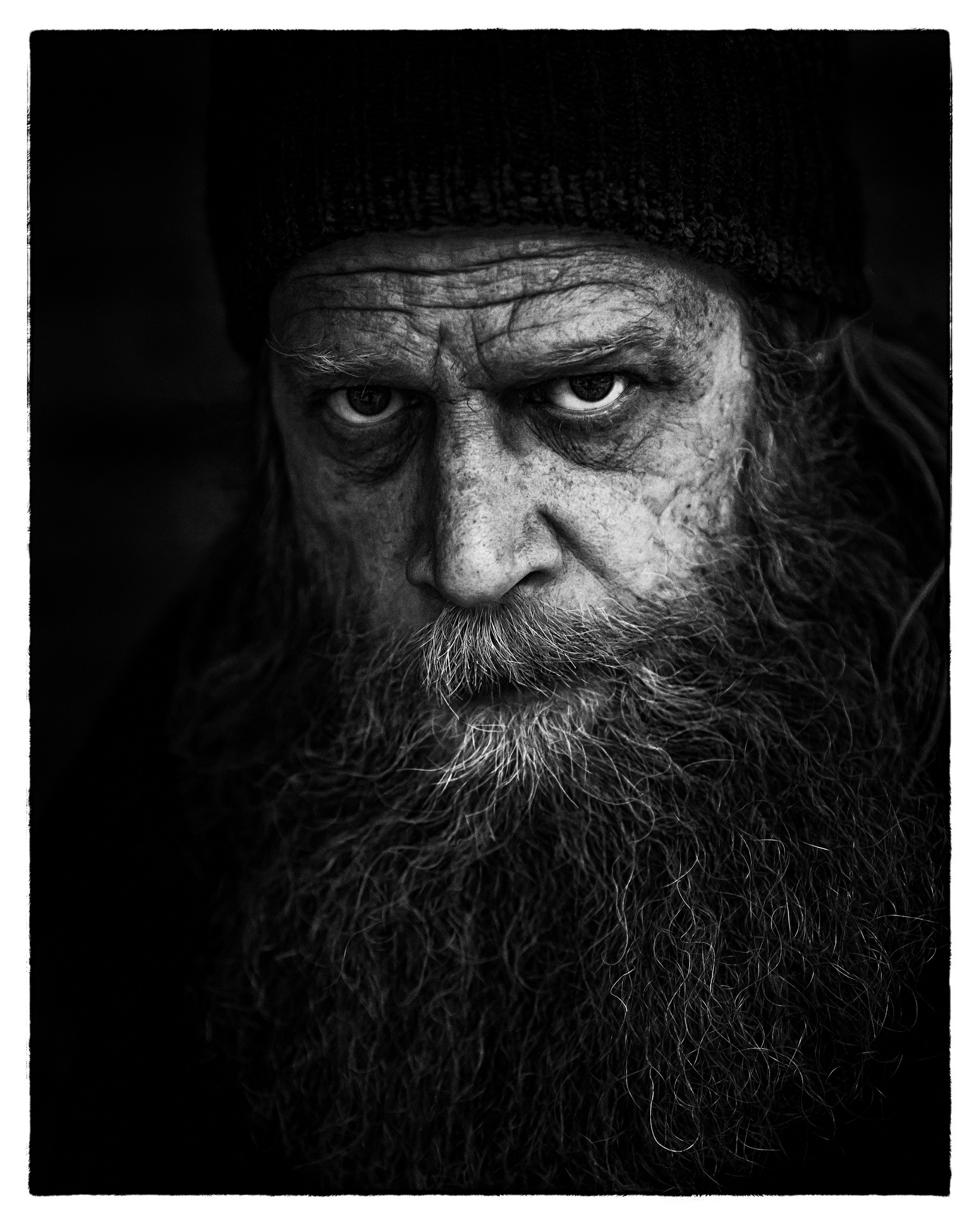 Homeless man staring into your soul Blank Meme Template