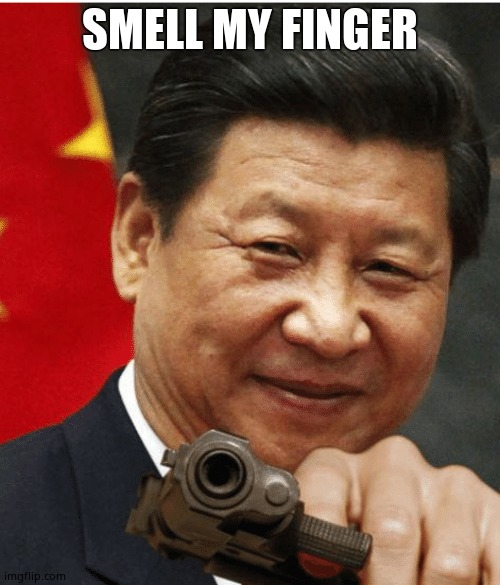 Xi Jinping | SMELL MY FINGER | image tagged in xi jinping | made w/ Imgflip meme maker
