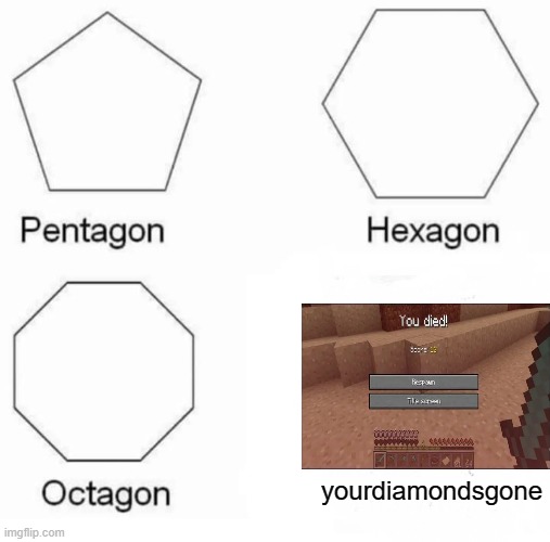 esdrftgyhu | yourdiamondsgone | image tagged in memes,pentagon hexagon octagon | made w/ Imgflip meme maker