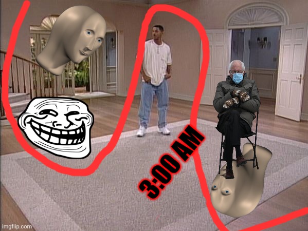 Youtube videos 2021 be like | 3:00 AM | image tagged in fresh prince empty house | made w/ Imgflip meme maker