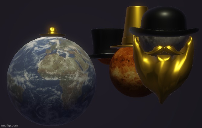These are planets with random hats enjoy!!! :) | image tagged in planets,hats,joe mama | made w/ Imgflip meme maker