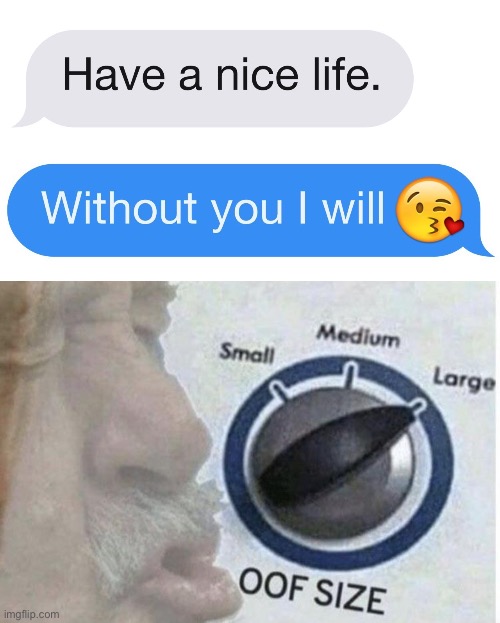 Oof. | image tagged in oof size large,funny,texts,oof stones | made w/ Imgflip meme maker