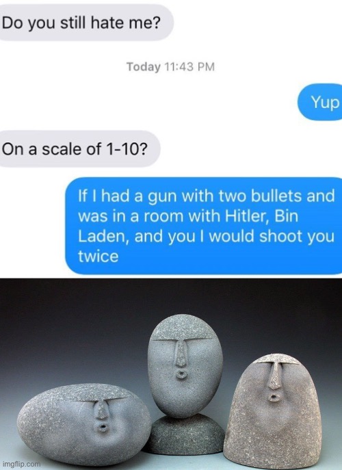 Danng | image tagged in oof stones,roast,texts,ex,hitler,osama bin laden | made w/ Imgflip meme maker