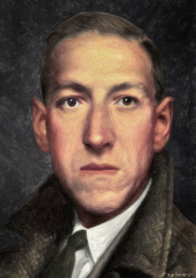 H P Lovecraft painting Blank Meme Template