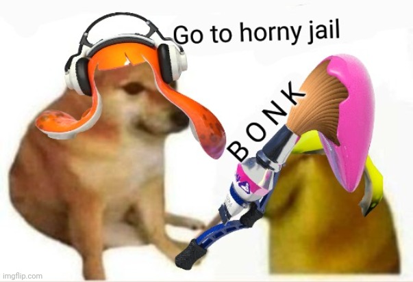 image tagged in inkling go to horny jail | made w/ Imgflip meme maker