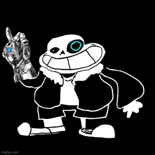 saness with infinity gauntlet | image tagged in memes,funny,undertale | made w/ Imgflip meme maker