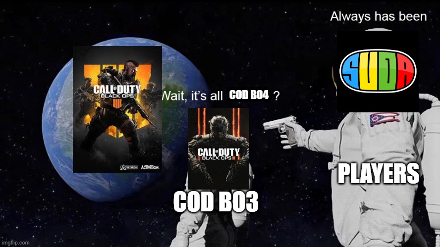 Wait, its all | COD BO4; PLAYERS; COD BO3 | image tagged in wait its all | made w/ Imgflip meme maker