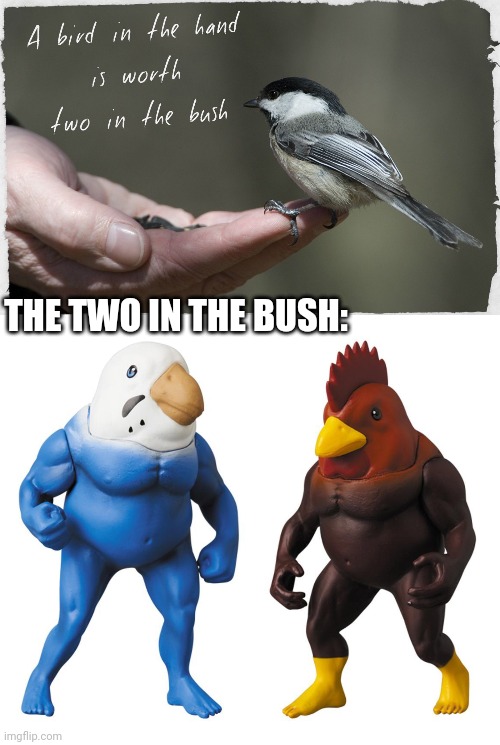 THE TWO IN THE BUSH: | image tagged in funny memes | made w/ Imgflip meme maker
