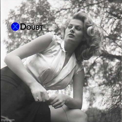 X doubt Anita Ekberg Blank Meme Template