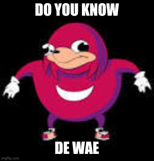 do you know de wae | DO YOU KNOW; DE WAE | image tagged in do you know de wae | made w/ Imgflip meme maker