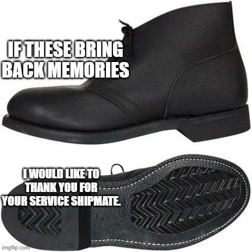 wow | IF THESE BRING BACK MEMORIES; I WOULD LIKE TO THANK YOU FOR YOUR SERVICE SHIPMATE. | image tagged in memories | made w/ Imgflip meme maker