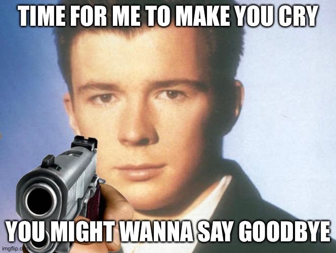 You know the rules and so do I. SAY GOODBYE. | TIME FOR ME TO MAKE YOU CRY YOU MIGHT WANNA SAY GOODBYE | image tagged in you know the rules and so do i say goodbye | made w/ Imgflip meme maker