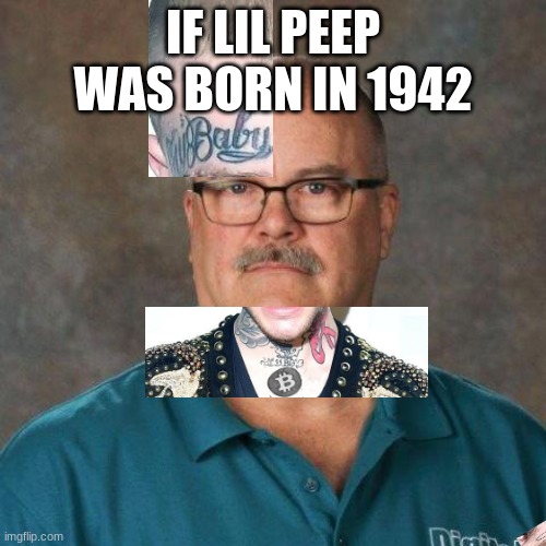 David Picklesimer | IF LIL PEEP WAS BORN IN 1942 | image tagged in david picklesimer,lil peep | made w/ Imgflip meme maker