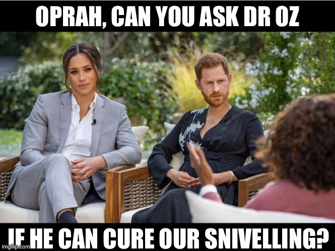 Royal whine | OPRAH, CAN YOU ASK DR OZ; IF HE CAN CURE OUR SNIVELLING? | image tagged in clash royale | made w/ Imgflip meme maker