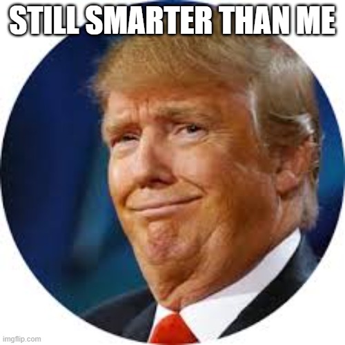 Trump stupid face jowls | STILL SMARTER THAN ME | image tagged in trump stupid face jowls | made w/ Imgflip meme maker
