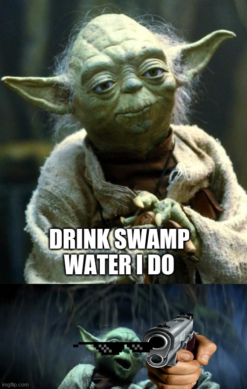 DRINK SWAMP WATER I DO | image tagged in memes,star wars yoda | made w/ Imgflip meme maker