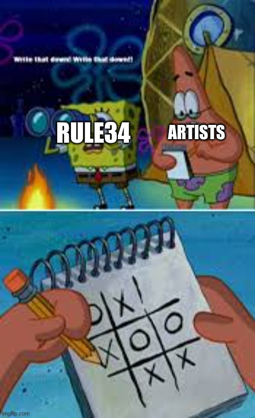 write that down! | RULE34 ARTISTS | image tagged in write that down | made w/ Imgflip meme maker