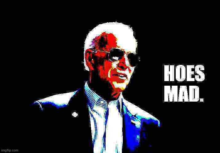 Fun w/ New Templates: Joe Biden Hoes Mad | image tagged in joe biden hoes mad deep-fried 3,hoes,mad,joe biden,biden,deep fried | made w/ Imgflip meme maker