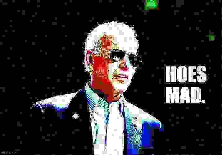 High Quality Joe Biden hoes mad deep-fried 1 jpeg min quality Blank Meme Template