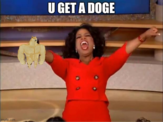 Oprah You Get A | U GET A DOGE | image tagged in memes,oprah you get a | made w/ Imgflip meme maker