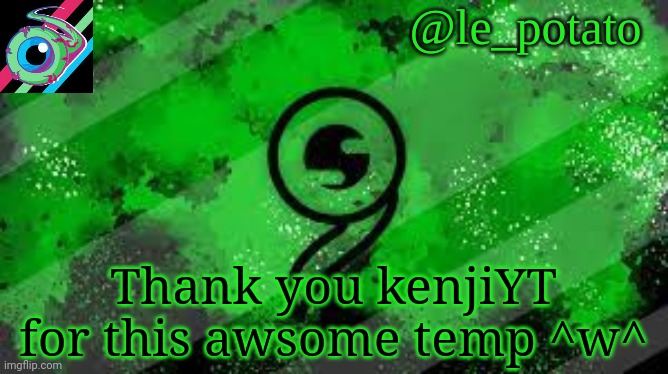 le_potato temp jack | Thank you kenjiYT for this awsome temp ^w^ | image tagged in le_potato temp jack | made w/ Imgflip meme maker