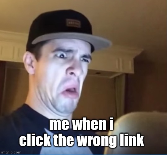  me when i click the wrong link | image tagged in brendon urie,panic at the disco,link,so true memes,funny,bands | made w/ Imgflip meme maker