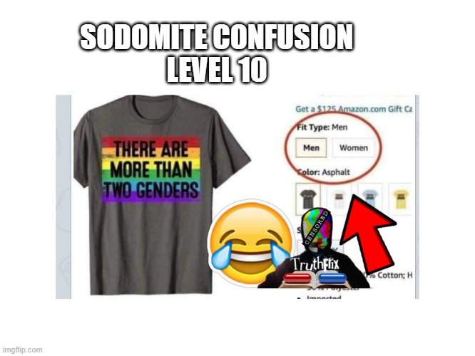 two genders | SODOMITE CONFUSION
LEVEL 10 | image tagged in lgbtq,confused,ur mom gay | made w/ Imgflip meme maker