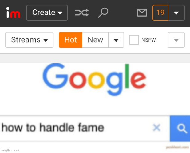 Oop | image tagged in how to handle fame | made w/ Imgflip meme maker