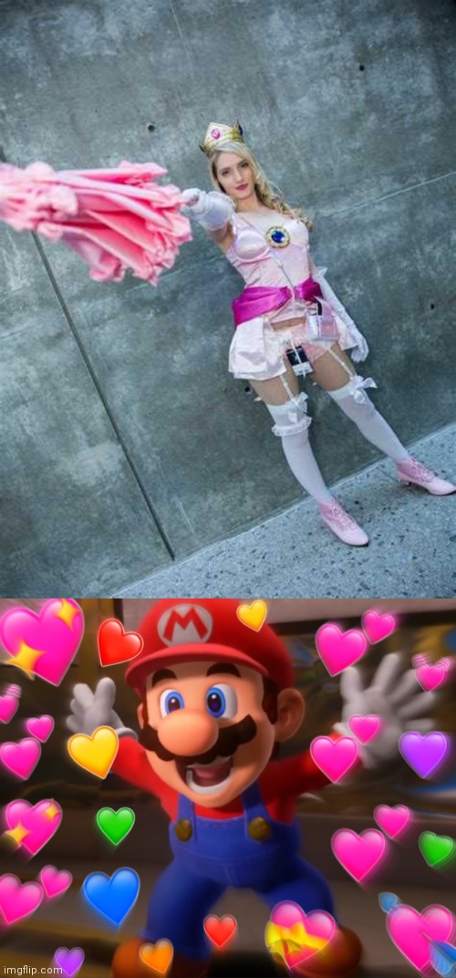 THAT'S THE PRINCESS WE NEED | image tagged in princess peach,super smash bros,cosplay | made w/ Imgflip meme maker