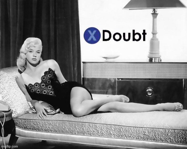 X doubt Diana Dors Blank Meme Template