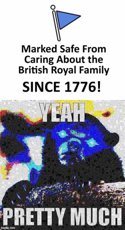 Upvote if you couldn't care less about hereditary tabloid monarchs with no real power | image tagged in marked safe from caring about the royal family,royal family,british royals,anti royal,meghan markle,royals | made w/ Imgflip meme maker