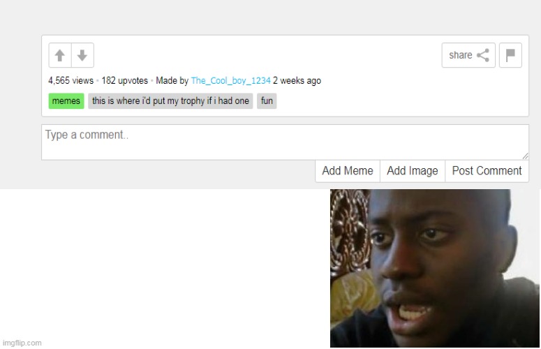 I waited this 182 upvotes for 2 weeks | image tagged in disappointed black guy,memes | made w/ Imgflip meme maker
