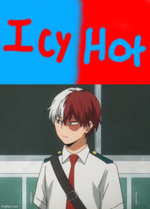 They’re the same picture XD | image tagged in shoto todoroki | made w/ Imgflip meme maker