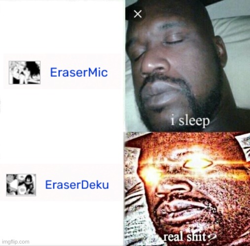 another horrid ship | image tagged in memes,sleeping shaq,bnha | made w/ Imgflip meme maker