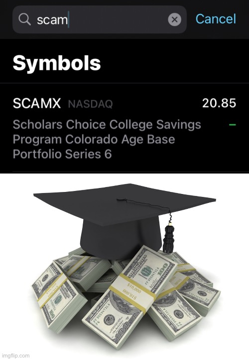 Well, it said “college tuition conspiracy”... | image tagged in college tuition conspiracy,not stonks,school | made w/ Imgflip meme maker