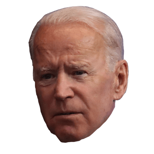 High Quality Joe Biden head transparent Blank Meme Template