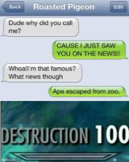 Oof | image tagged in destruction 100,funny,rareinsults,animals,oof size large,rekt w/text | made w/ Imgflip meme maker