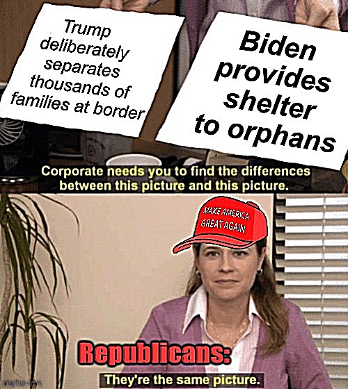 Trump vs. Biden kids in cages | image tagged in trump vs biden kids in cages | made w/ Imgflip meme maker
