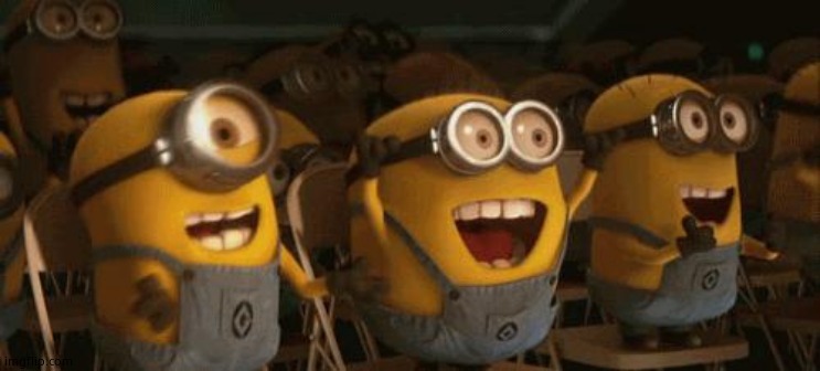Cheering Minions | image tagged in cheering minions | made w/ Imgflip meme maker