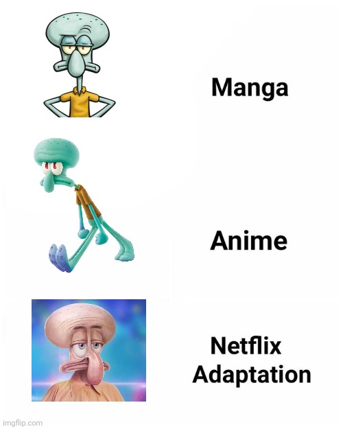 Squidward in Netflix adaptation | image tagged in netflix adaptation,squidward | made w/ Imgflip meme maker
