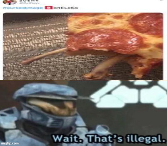 Quality could be better | image tagged in pizza,halo,wait that's illegal | made w/ Imgflip meme maker